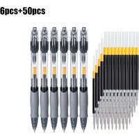 Document 0.5mm Retractable Gel Pens Set Black Ink Ballpoint for Writing Refills Office Accessories School Supplies Stationery