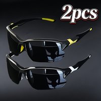 2-Pack Fashion Semi-Framed Unisex Trendy Futuristic Eyewear for Men and Women Perfect for Vacations Parties Cycling Travel