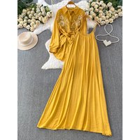 Elegant Cross Waist Long Shirt Dress Two Piece Set Sequin Show Pearl Collar Business Casual High Waist Summer Outfit for Women