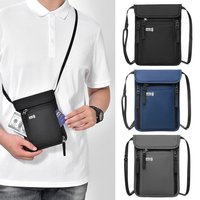 Unisex Nylon RFID Passport ID Bag Waterproof Multi-Functional Document Pouch Neck Wallet Women Men Shoulder Bag Storage Bag