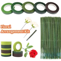 1-10pcs Bouquet Floral Stem Tapes Green Self-Adhesive Tapes Florist Flower Wrapping Tape Wedding Party DIY Decoration Supplies