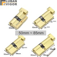Door lock cylinder with 3keys height 32MM length 50mm to 85mm for Aluminum alloy door Anti-theft door eccentric lock cylinder