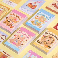 50piece/book Retro Cute Cream Bear Sticker for Phone Camera Journal Postcard DIY Kawaii Decoration Sticker Gift