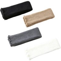 4 Pairs of Autumn and Winter Fashionable Women's Solid Color Vertical Stripe Socks With Y2K Style Warm Leg Protection Socks