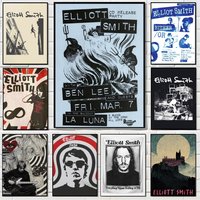 Cool E-elliott S-smith Poster Decorative Wall Art Stickers Mural Photo Print for Home Living Room Hallway Decor