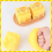 1-20PCS Jumbo Cheese Cube Stress Ball Shapeable Squeeze Decor Non-Bounce ASMR Sensory Anti-Stress Relief Gadget Gifts 5/10/12CM