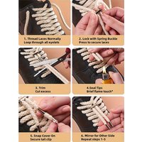 10Pcs/2set Spring Buckle No Lace Rope Lock - No Installation, for Shoelaces, Hoodies, Jackets, Pants and Cable Finishing