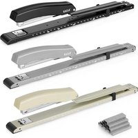 EAGLE Long Arm Stapler with 1000 Free Staples Heavy Duty 30cm Throat Depth for A4 Booklets Posters Binding School office supplie