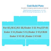 Upgraded Glacier Cold Plate For Creality K1 K1C Build Plate 235x235mm Steel Sheet bed For Ender 3 V3 SE/Ender 3 V3 KE/Ender 3 S1