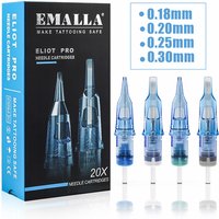 20/10pcs EMALLA Eliot Pro Tattoo Cartridge Needles RL RS CM MG Sterilize Tattoo Permanent Makeup Cartridge Machine Pen Needle