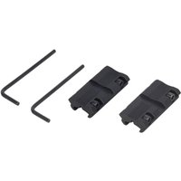 2Pcs CNC Aluminum Weaver Picatinny Adapter 11mm Dovetail to 9.5-10mm Red Dot Sight Mount Base Mini Clamp Converter