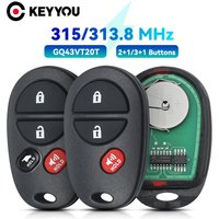 KEYYOU – clé télécommande de voiture, 1 pièce, pour Toyota Sienna Highlander Sequoia Tacoma Tundra GQ43VT20T 315MHz, pièces d'entrée sans clé
