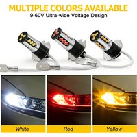 2Pcs H1 H3 LED Bulb 9-60V CANBUS No Error 1200LM Super Bright for Fog Light/DRL/Stop Light White/Yellow/Red Plug&Play