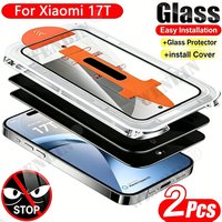 2Pcs Privacy Full Cover Screen Protector For Xiaomi 17T Pro 17T Tempered Glass Film
