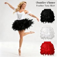 Carnival Feather Bottom Skirt Asymmetric Tassel Party Skirt Dance Performance and Music Festival Stage Performance Costume