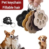 Tabby Siamese Pet Hair Memorial Storage Bag Keychain Fur Collector Container Hanging Pendants Personalized Pet Lovers Gifts