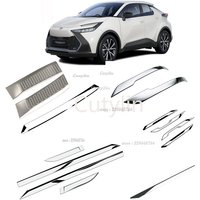 For Toyota CHR C-HR 2024 2025 ABS Chrome Exterior Accessories Foglight Bezel Cover Bumper Strip Panel Rear Bumpr Cove Trim