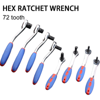 1 pcs Reversible Ratchet Allen Key Wrench Ratcheting Hex Bolt Spanner with Soft Rubber Handle 4mm 5mm 6mm 8mm 10mm 12mm 14mm 17m