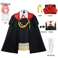 Child / Adult Anya Forger Cosplay Costume Wig Cloak Cape School Uniform Hairpins Halloween Carnival Party Outfits Anime Clothing
