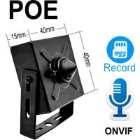 5MP 1080P POE 48V MINI IP Camera HD Cctv Security High Definition Surveillance Support Micro SD Slot Onvif Audio Home Camhipro