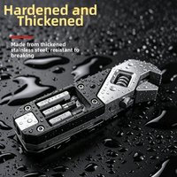 Durable Stainless Steel Adjustable Wrench High Hardness Anti Rust Pocket Hand Tool Folding Wrench