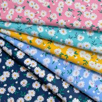 Spring and Summer Little Daisy floral poplin cloth making handmade sewing dress 100% fabric cotton by meter