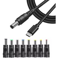 Universal USB C PD to 12V Power Supply Adapter Cable Type C to DC 5.5X2.1mm Jack Connectors for Wifi Router Mini Fan Speaker