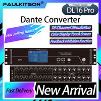 Paulkitson DL1616 Pro Dante Box Audio Network Transmission Box Supports16 Analog Balanced Input And Output For Audio Equipment