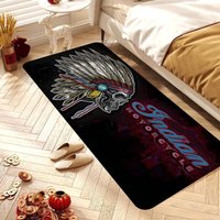 I-Indian Motorcycle Room Mats Anti-slip Absorb Water Long Strip Cushion Bedroon Mat Household Carpets