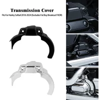 Motorcycle Metal Transmission Cover Trim Black/Chrome For Harley Softail Heritage Low Riders Deluxe Fat Bob Street Bob 2018-2024
