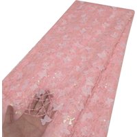 African Sequins Tulle Lace Fabric 2026 High Quality Nigerian French Butterfly Mesh Lace Party Prom Sewing 5 Yards/Lot LY3080