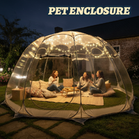 Quick-Set Bubble Tent Camping Pod Windproof Cold-Resistant PVC Outdoor Shelter String Lights Included for Nighttime Ambiance