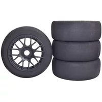 4 Stück 1/8 4WD Nitro Offroad-Schaumstoffreifen Flachlauf-Radfelge 17mm Sechskant für 1/8 RV Racing Flachlauf S86E Hongnuo X3GT Schaumstoffreifen