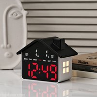 LED Electronic Table Clock Digital Alarm Clock Voice Control Night Light Date Week Brightness Adjustment 12 24H