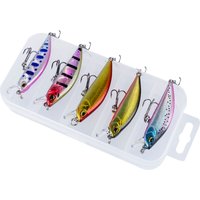 5pcs/boxed Sinking Minnow 3D Eyes Casting Lure Laser Swimbait Trout Artificial Crankbait Plastic Hard Bait with 2 Trible hook