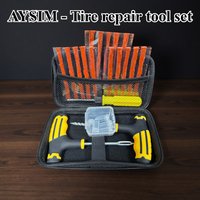 Emergency Roadside Tire Repair Kit - Universal All Vehicles Car Motorcycle Truck RV Puncture Fix Portable Compact Carry Case