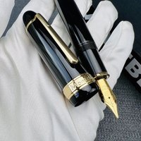 Montefiore Luxury All-metal Fountain Pen Blade F 0.5mm Tip Fine Point Business Size No.6 Ink Pen Meeting Popular Writing Smooth