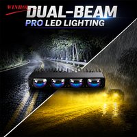 Car Grill Led Bar 12-24V Universal Led Light Bar White Amber Driving Fog Lights 4x4 Offroad Spotlights for Auto SUV Motorcycle