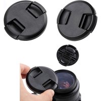 1PCS High-quality 40.5 49 52 55 58 62 67 72 77 82mm center pinch Snap-on cap cover for all camera Lens