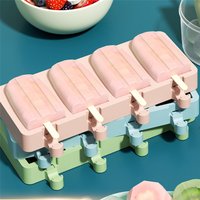 Homemade Popsicle Silicone Molds 4 Cavities Large Cake Pop Molds for Ice Cream Ice Pop Cakesicles Bake Mold