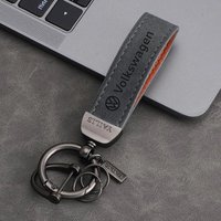 Suede Leather Car Styling Emblem Keychain Key Chain Rings for VW Volkswagen Golf Tiguan Jetta GTI Passat Polo Touran Arteon MK7