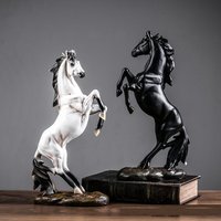 European Style Horse Sculpture Resin Animal Statue Decoration Souvenir Gift Living Room Office Study Desktop Decoration