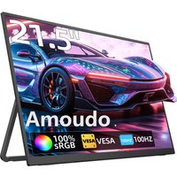 Amoudo Portable Monitor 21.5 inches 1080P 100Hz Portable Monitor Compatible VESA Portable Monitor wide-set