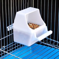 Parrot Food Feeder Cup Hanging Bird Feeding Box Anti-Spill Food Container Bird Cage Feeding Accessory for Parakeet Cockatiel