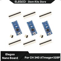 ELEGOO Nano Board CH340/ATmega328P Without USB Cable, Compatible with Arduino® (Nano x 3 Without Cable)