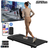 Tapis roulant 300lbs pour la maison 2,5hp tapis roulant tapis de marche LCD affichage numérique des données 2in1 marche course Fitness exercice Machine