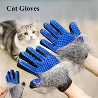 1/2× Pet Cat Grooming Glove Cat Hair Deshedding Brush Gloves Dog Comb for Cats Bath Hair Remover Clean Massage Brush for Animal