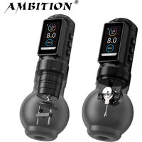 Ambition Wireless Battery Tattoo Machine Traveler-T1 Straight Rod Direct Drive Pen and Traveler-T2 Adjustable Stroke 2.4-4.2mm