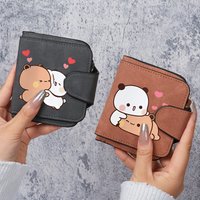 Bubu Dudu Women Short Wallet Yier Bear Panda Card Holder Fashion Zipper Tassel Coin Purses Change Pocket Business Gift for Girls