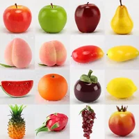 Artificial Fruits and Vegetables Home Decoration Fake Orange Peach Apple Pear Grape Lemon Peach Ornament Food Photography Props